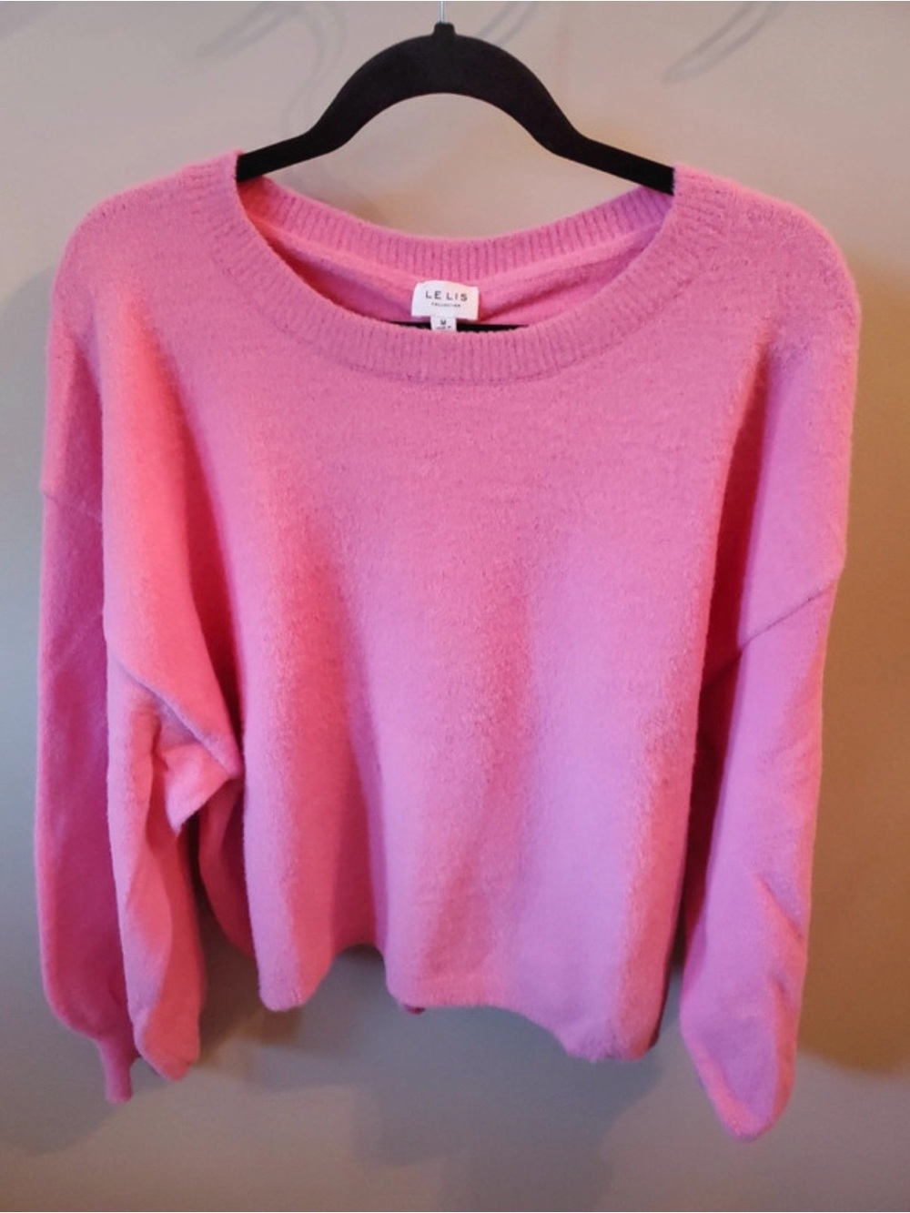 Le Lis Pink Crewneck Pullover Sweater